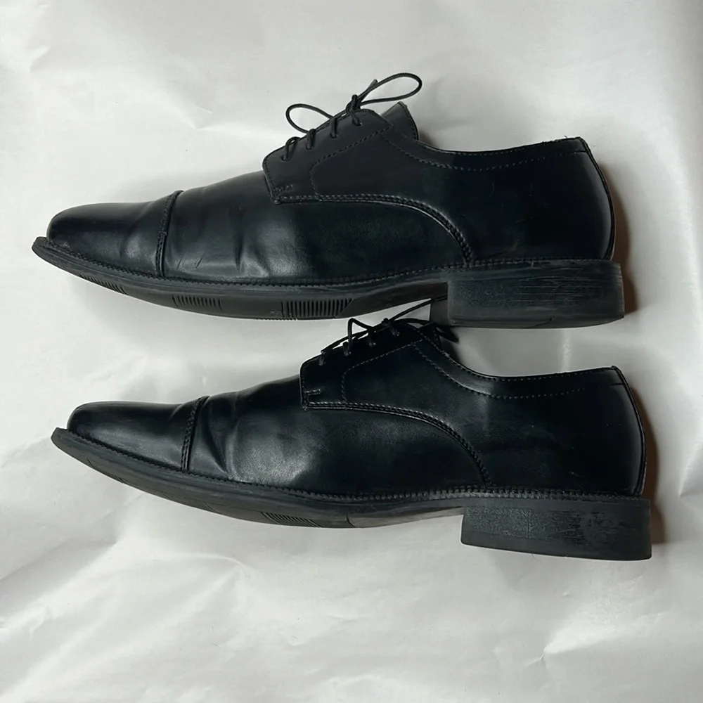 Alfani Adam Men’s Black Cap Toe Dress Shoes Size 9M
